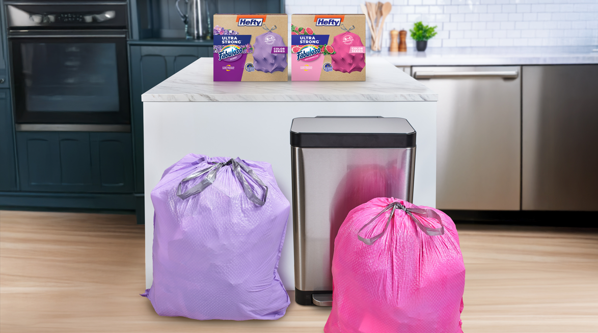 Hefty is getting colorful with their newest addition to the Color Series lineup of trash bags