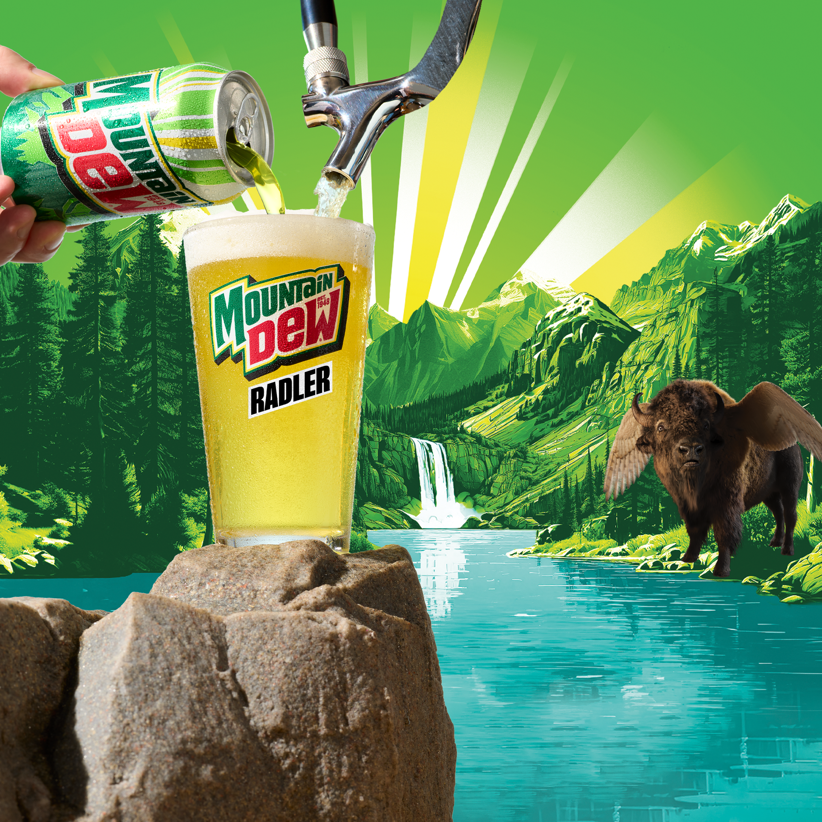 Buffalo Wild Wings is having fun with summer sipping thanks to their latest team up with Mountain Dew