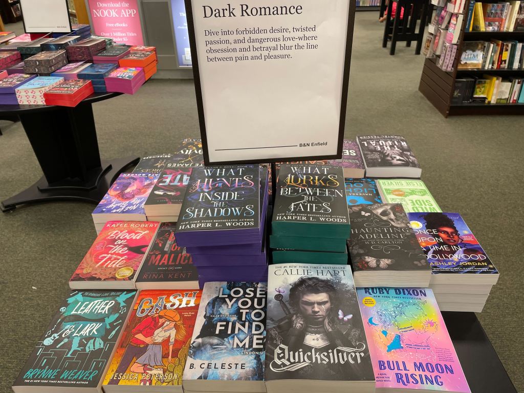 Dark Romance Book Display