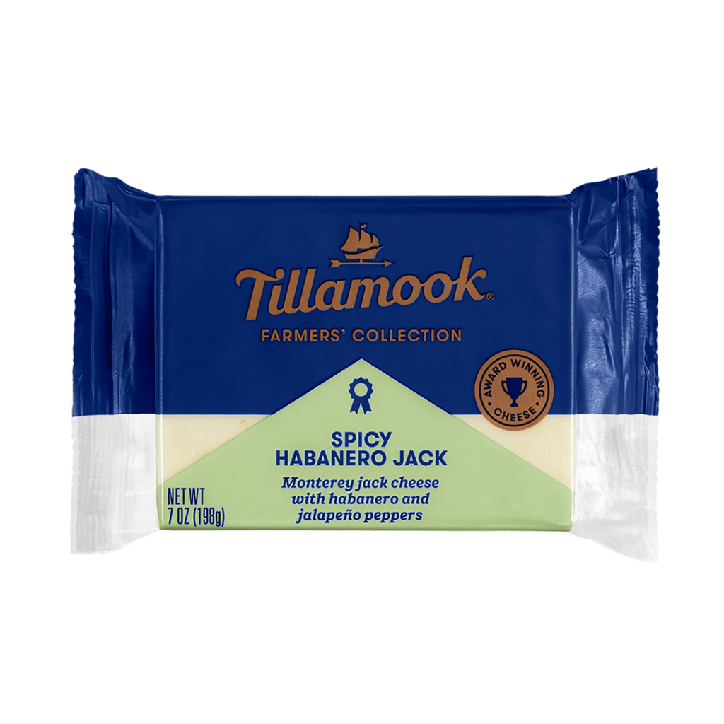 Tillamook spicy habanero jack cheese. Part of the farmers collection.