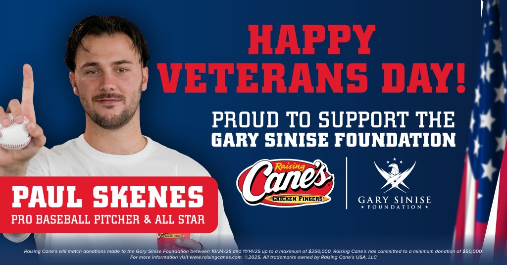 Paul Skenes and Raising Cane’s team up to give back for Veteran’s&nbsp;Day