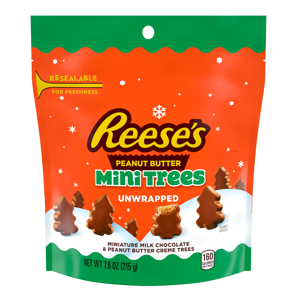 Reese’s is expanding their shape lineup to include mini unwrapped&nbsp;trees