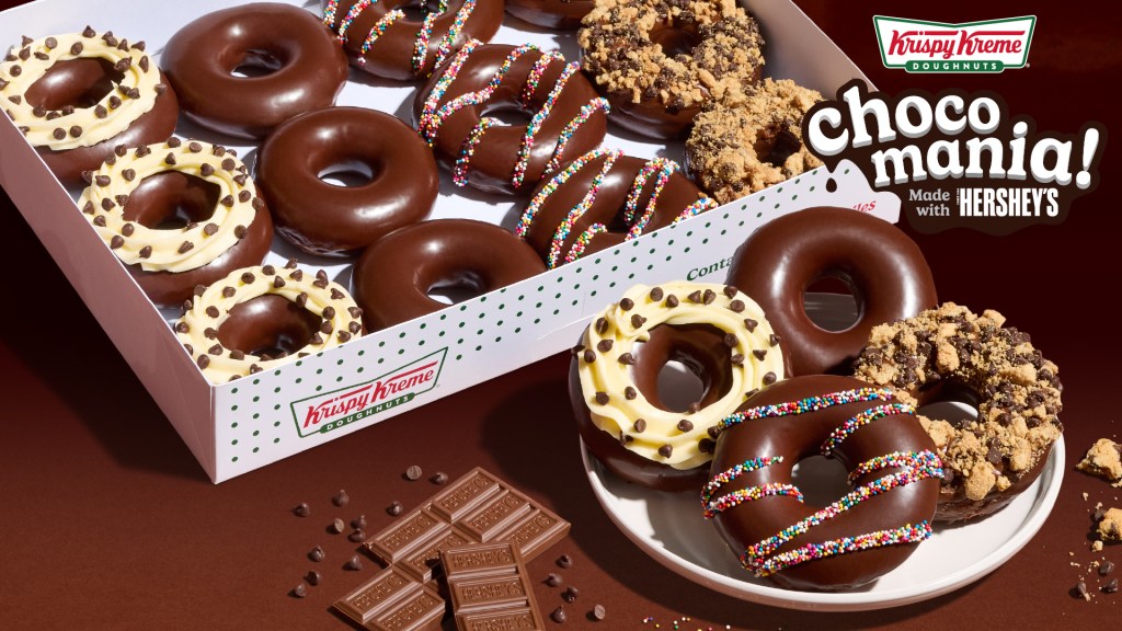 Hershey’s is teaming up with Krispy Kreme for returning Chocomania&nbsp;Collection
